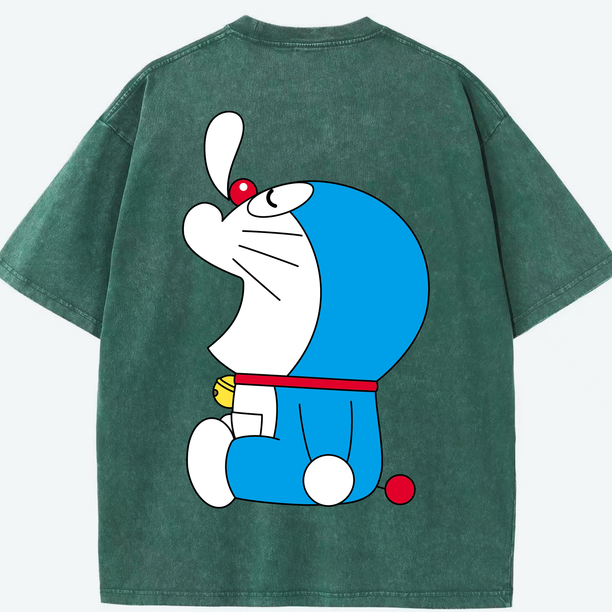 （画像用） ドラえもん Doraemon 綿100% ヴィンテージ風 半袖Tシャツ（背面プリント）